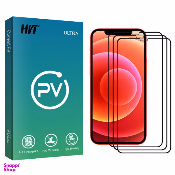 محافظ صفحه نمایش اچ وی تی مدل PV glass مناسب برای گوشی موبایل اپل Iphone 12 بسته سه عددی
