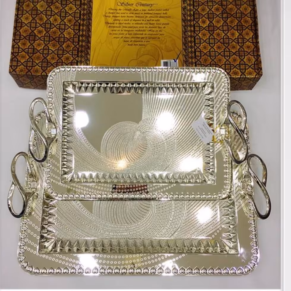 سینی جفتی استیل ضخیم برند رومانتیک  اصل