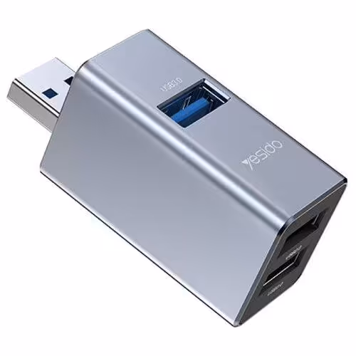 هاب 3 پورت USB3.0/USB2.0 یسیدو مدل HB14Yesido HB14 USB3.0 3Port HUB