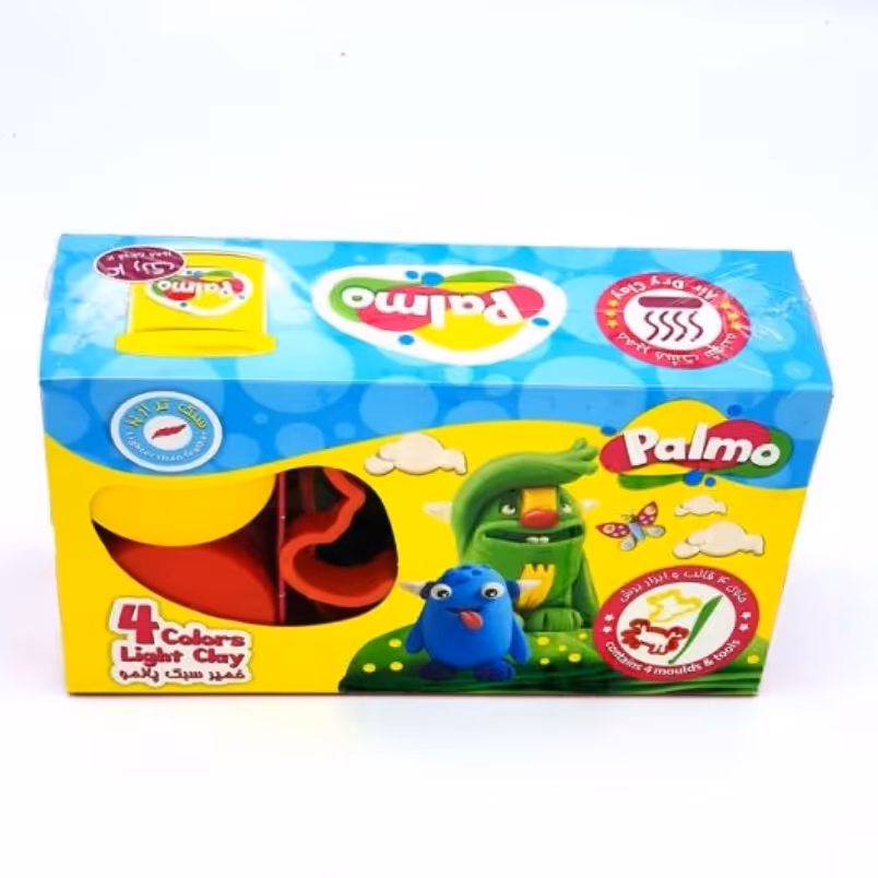خمیر سبک 4 رنگ پالمو حاوی قالب و ابزار