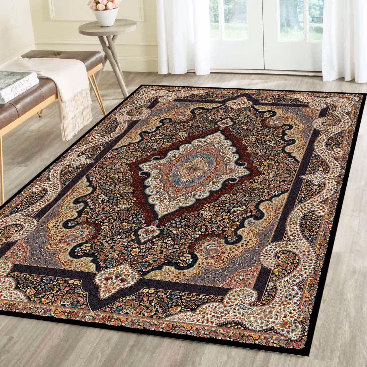 روفرشی کشدار ضد اب مخمل شانل ابریشم کد 82k سایز 3 متری