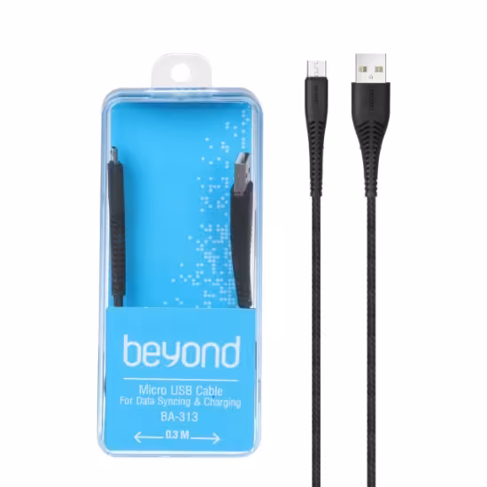کابل تبدیل USB به MicroUSB بیاند مدل BA-313 طول 0.3 متر