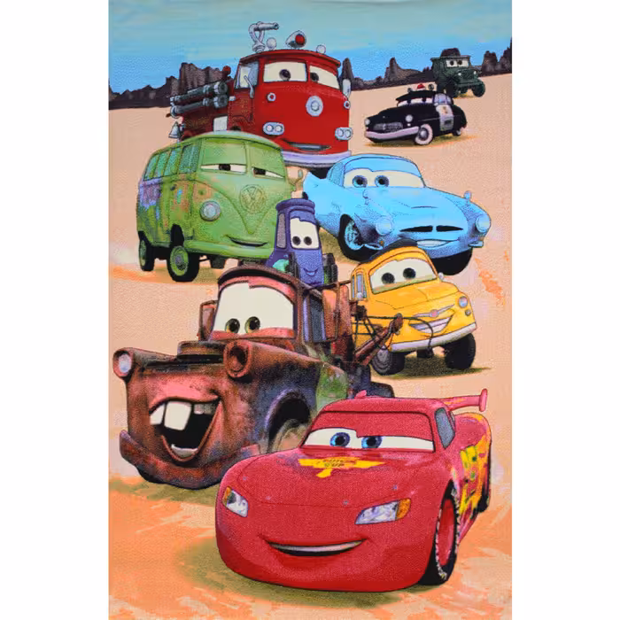 فرش ماشینی افرند طرح کودک مدل ماشین ها کد 142 (چهار متری)