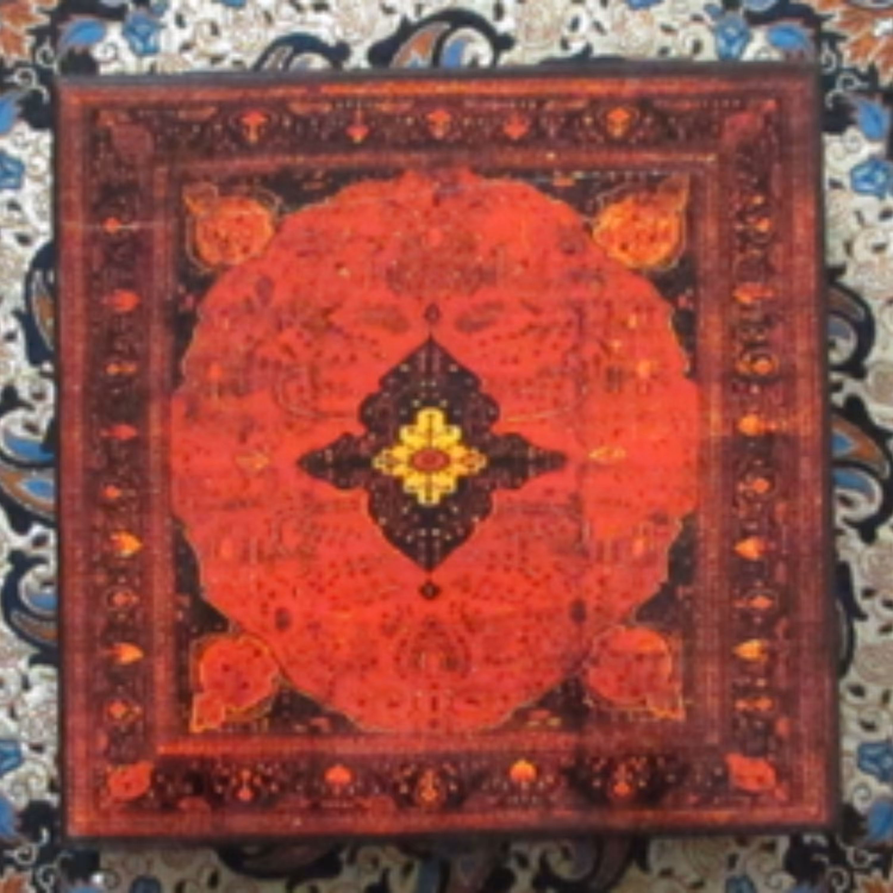 جعبه دمنوش سنتی ضد آب مربعی 25در25 طرح 7