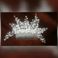 شانه مجلسی مروارید و کریستال  