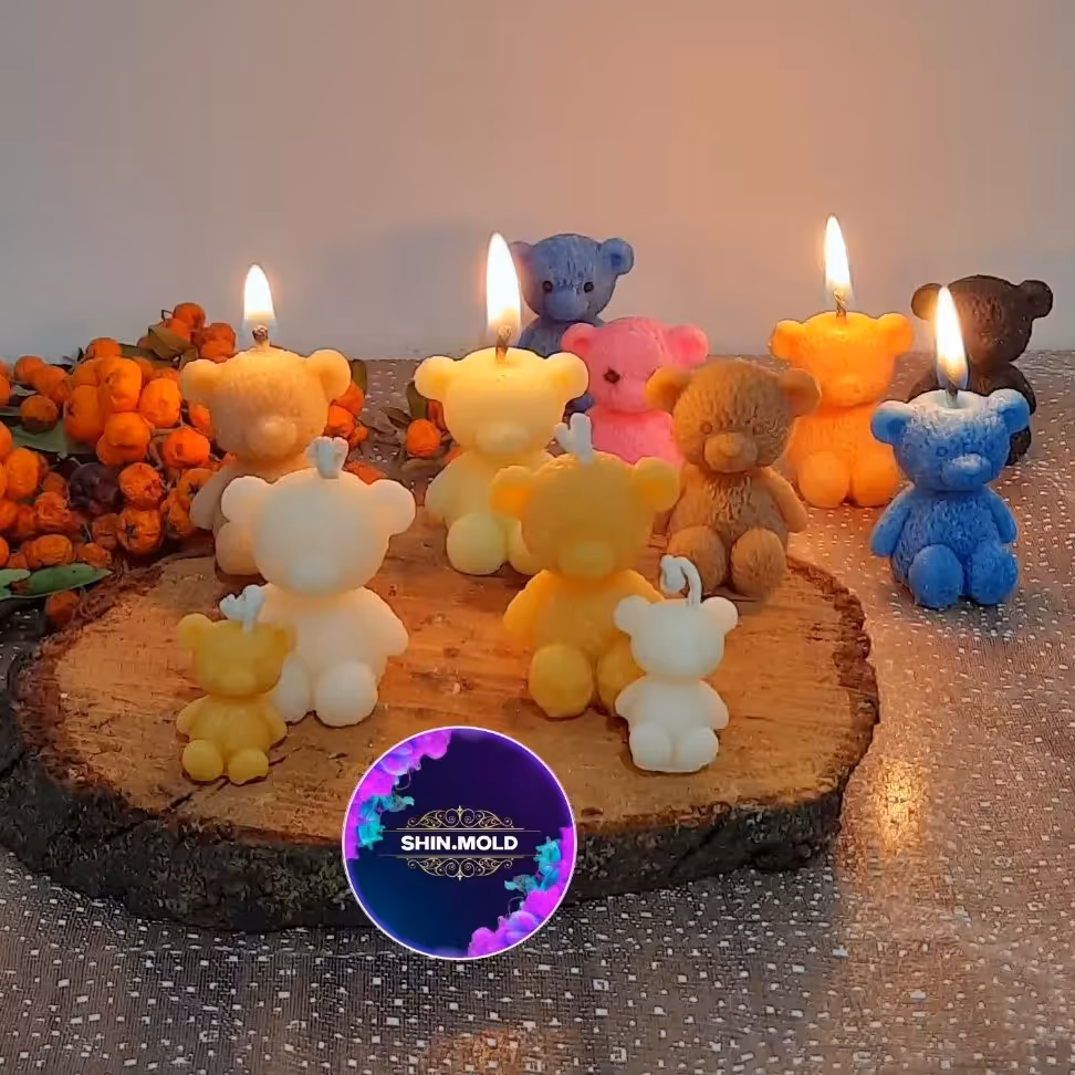 قالب سیلیکونی خرس تدی بزرگ و کوچک