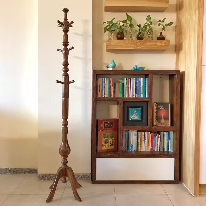 چوبلباسی ایستاده چوبی مدل جام