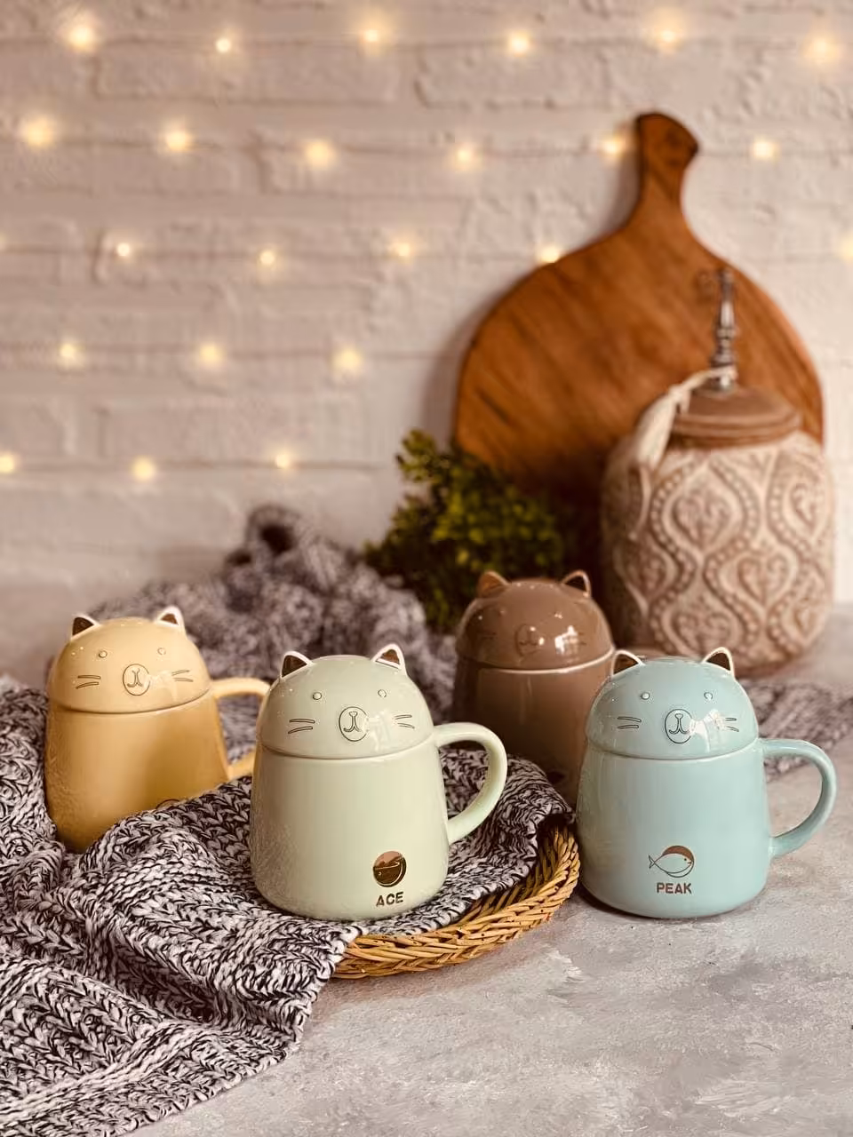 ماگ گربه درب قندونی