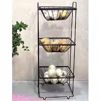 سبد سیب زمینی و پیاز 3 طبقه مدل تارا بهساز فلز