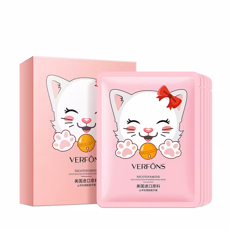 ماسک دست نیکوتینامید ورفونس گربه ای ضد لک و بازسازی کننده پوست دست VERFONS