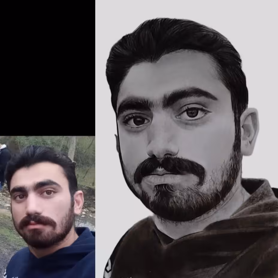 نقاشی چهره از روی عکس دلخواه شما 