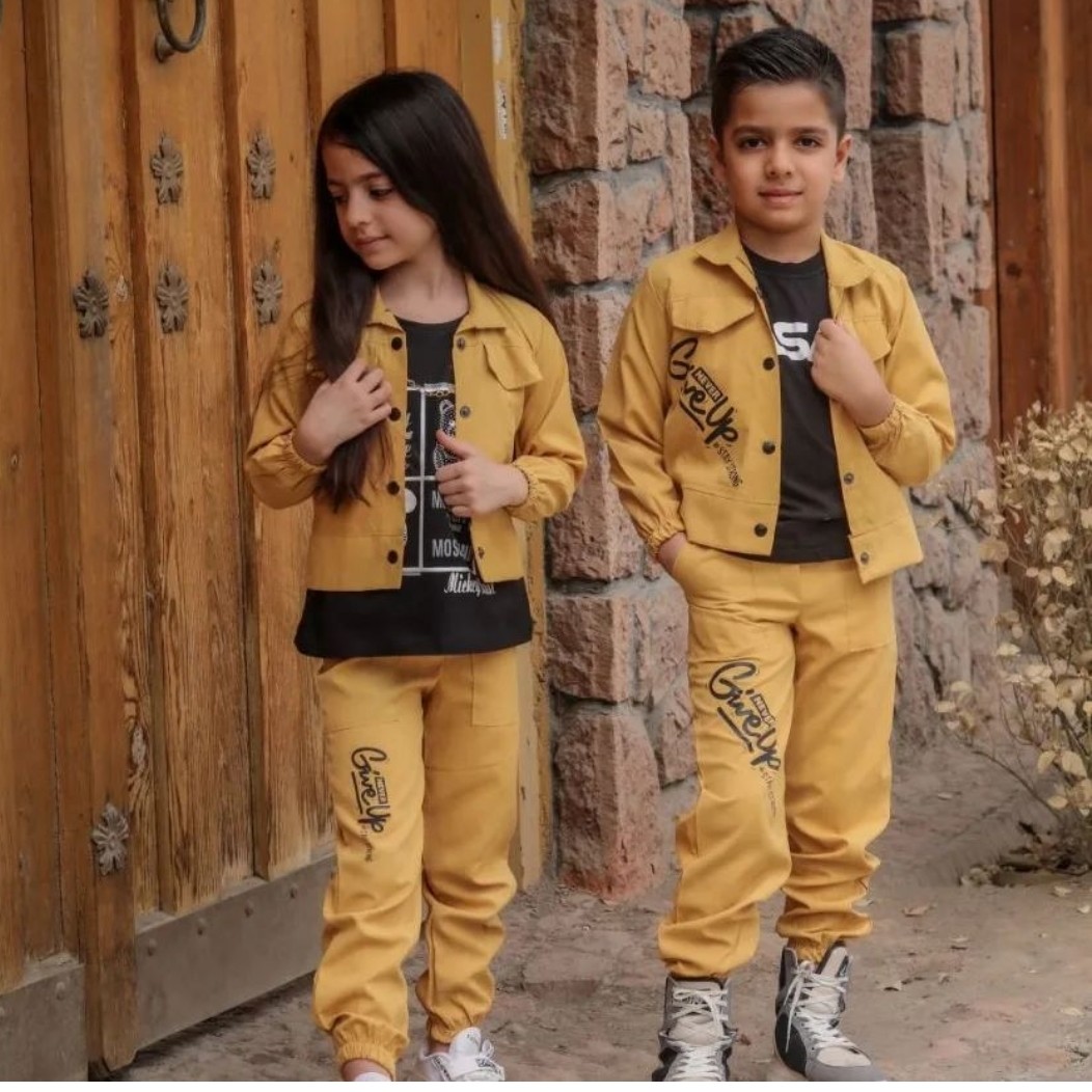دو تیکه کت و شلوار پسرانه و اسپرت بهاره جنس میکرو اعلا دوخت و کیفیت عالی مناسب 2تا8سال
