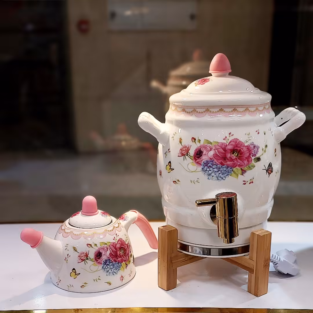 کتری قوری  برقی شیر دار  خارجی چینی 3 لیتری  کیفیت درجه یک (پس کرایه)