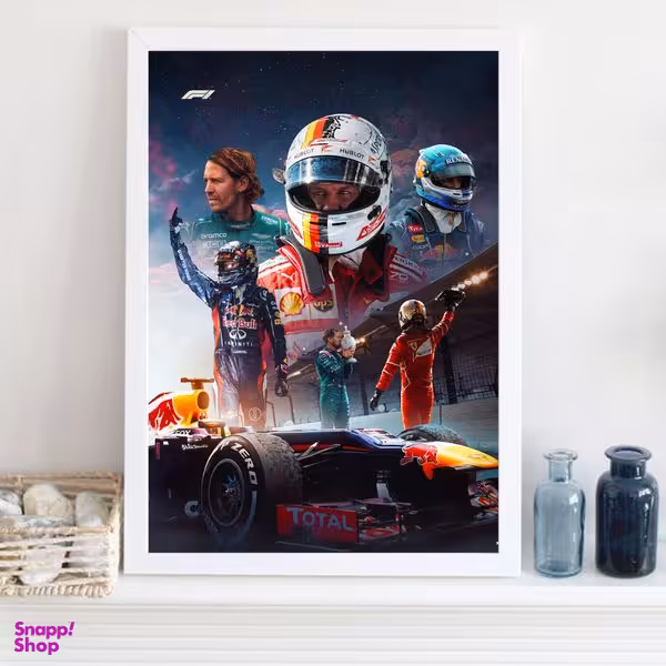 تابلو مدل فرمول یک سباستین وتل Vettel کد LA-F1G1021