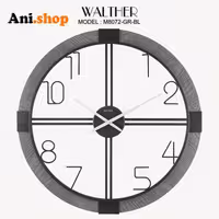 ساعت دیواری قطر 80 ترکیب چوب و فلز M8072-GR-BL