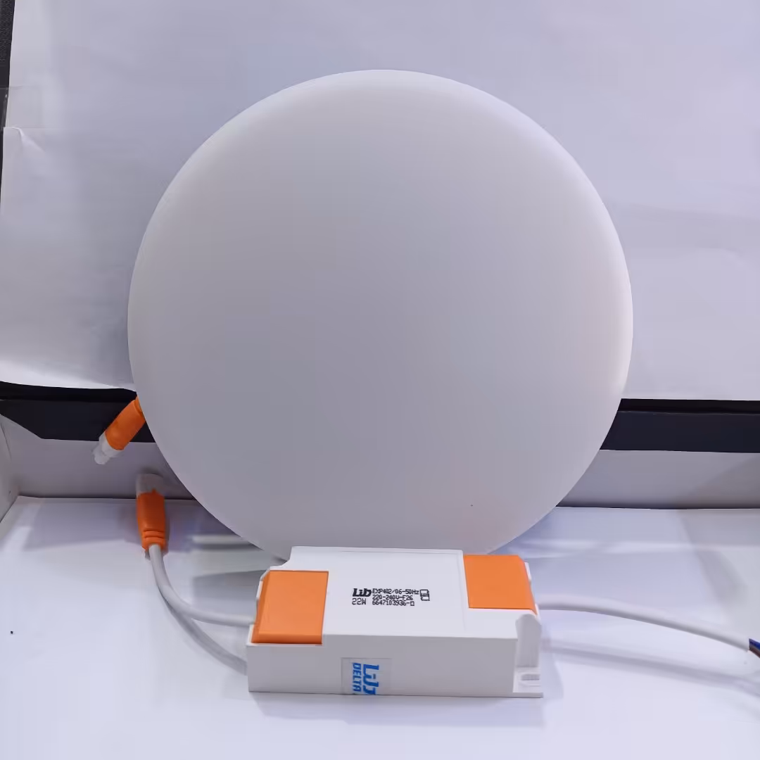 پنل ال ای دی 28 وات توکار گرد دلتا فنر متغیر . رنگ  آفتابی  (12 ماه گارانتی تعویض)