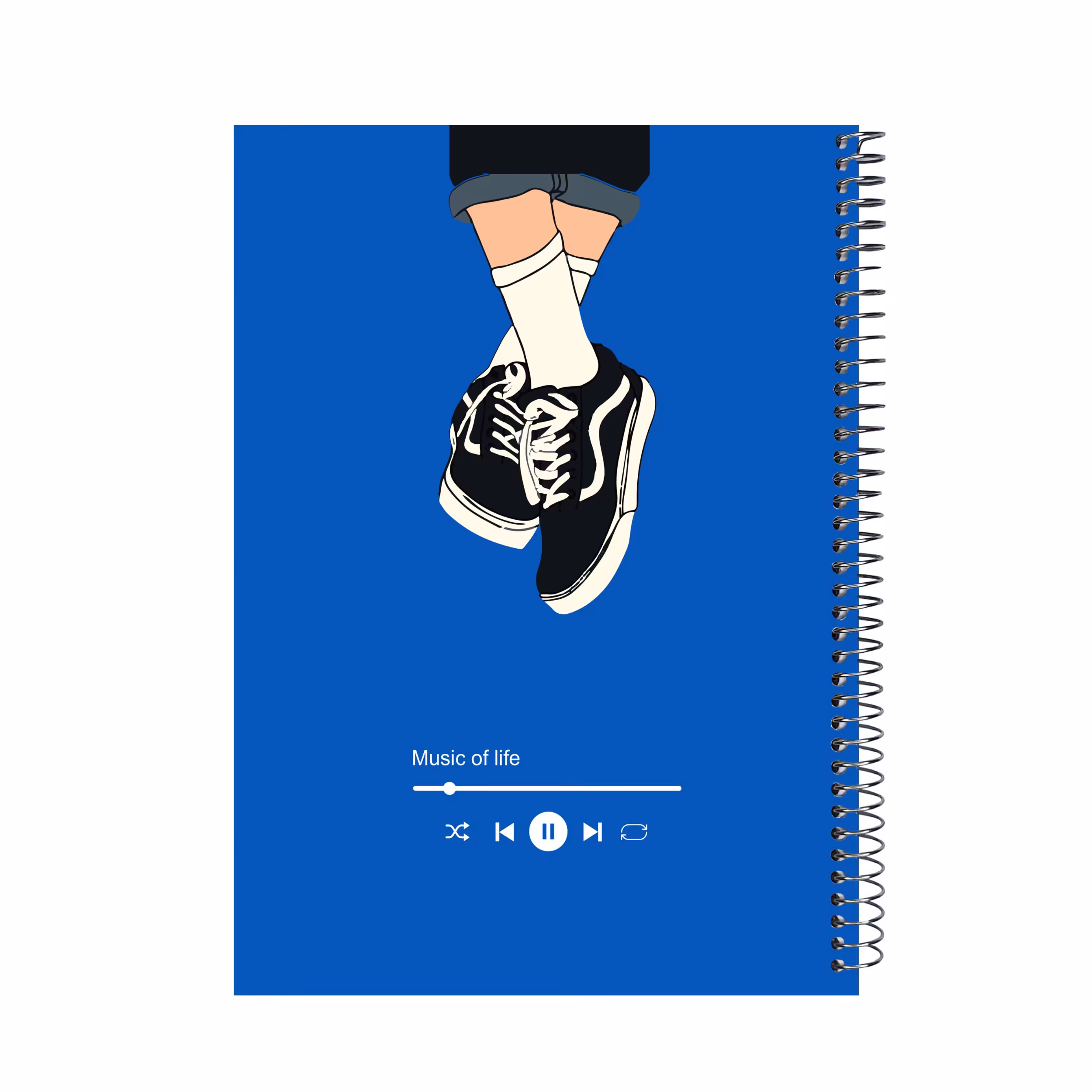 دفتر 100 برگ جلدسخت پدیده نقش طرح موزیک