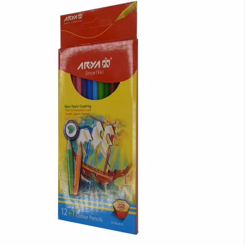 مداد رنگی آریا 12 رنگ مدل 0161