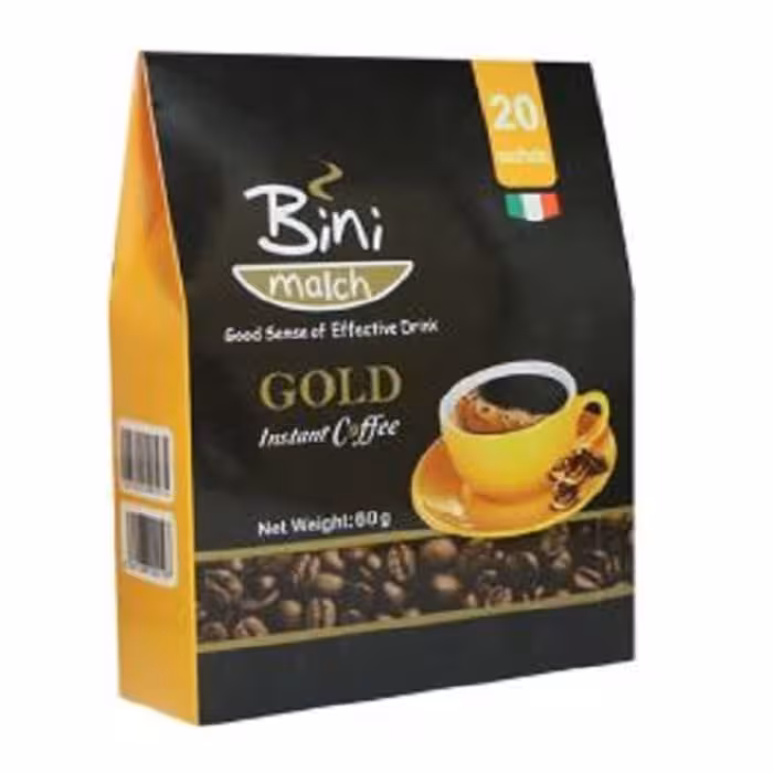 قهوه گلد با استکان بسته 20 عددی تکنفره - 100 درصد خالص با بسته بندی مناسب
