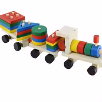 قطار چوبی پایه اشکال هندسی 