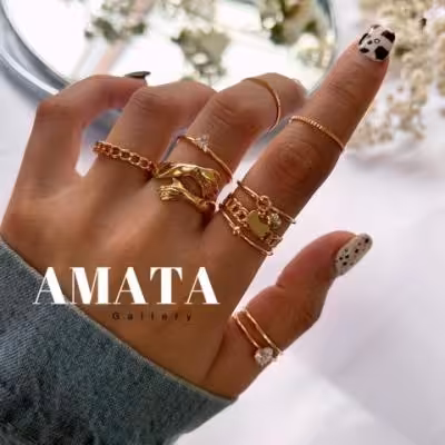 پک انگشتر چندتایی مدل آغوش