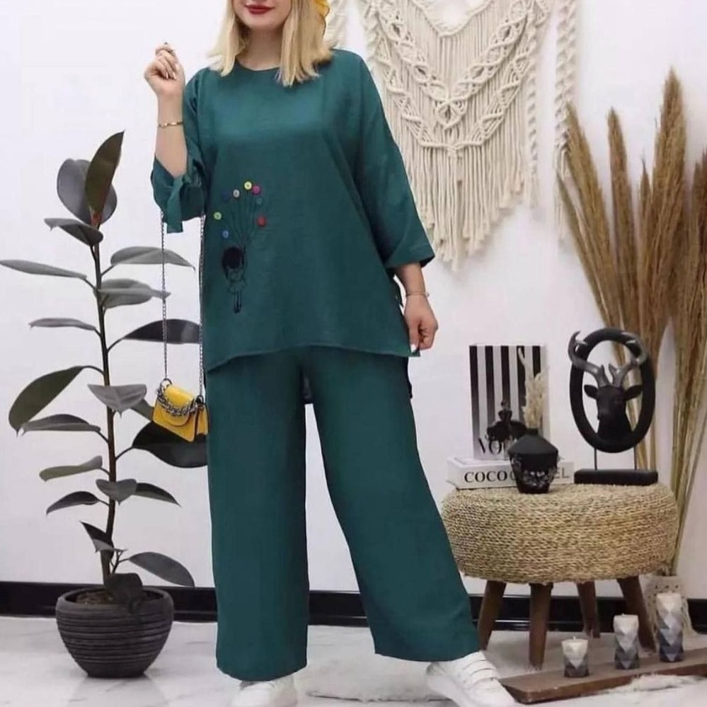 ست تونیک شلوار زنانه با ارسال رایگان تونیک زنانه تونیک شیک بلوز شلوار زنانه بلوز زنانه بلوز خونگی ست بادکنکی شلوار خونگی