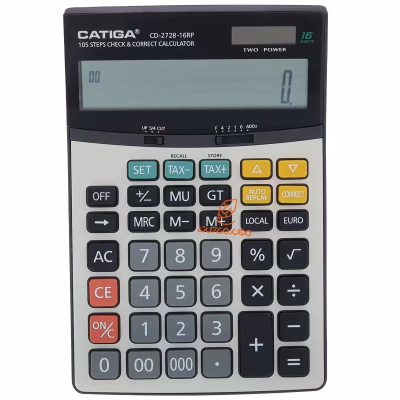 ماشین حساب رومیزی کاتیگا مدل CD-2728-16RP