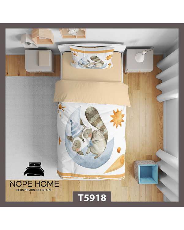 سرویس لحاف روتختی کودک یک نفره 5 تکه نوپه هوم Nopehome طرح راکن کد T5918