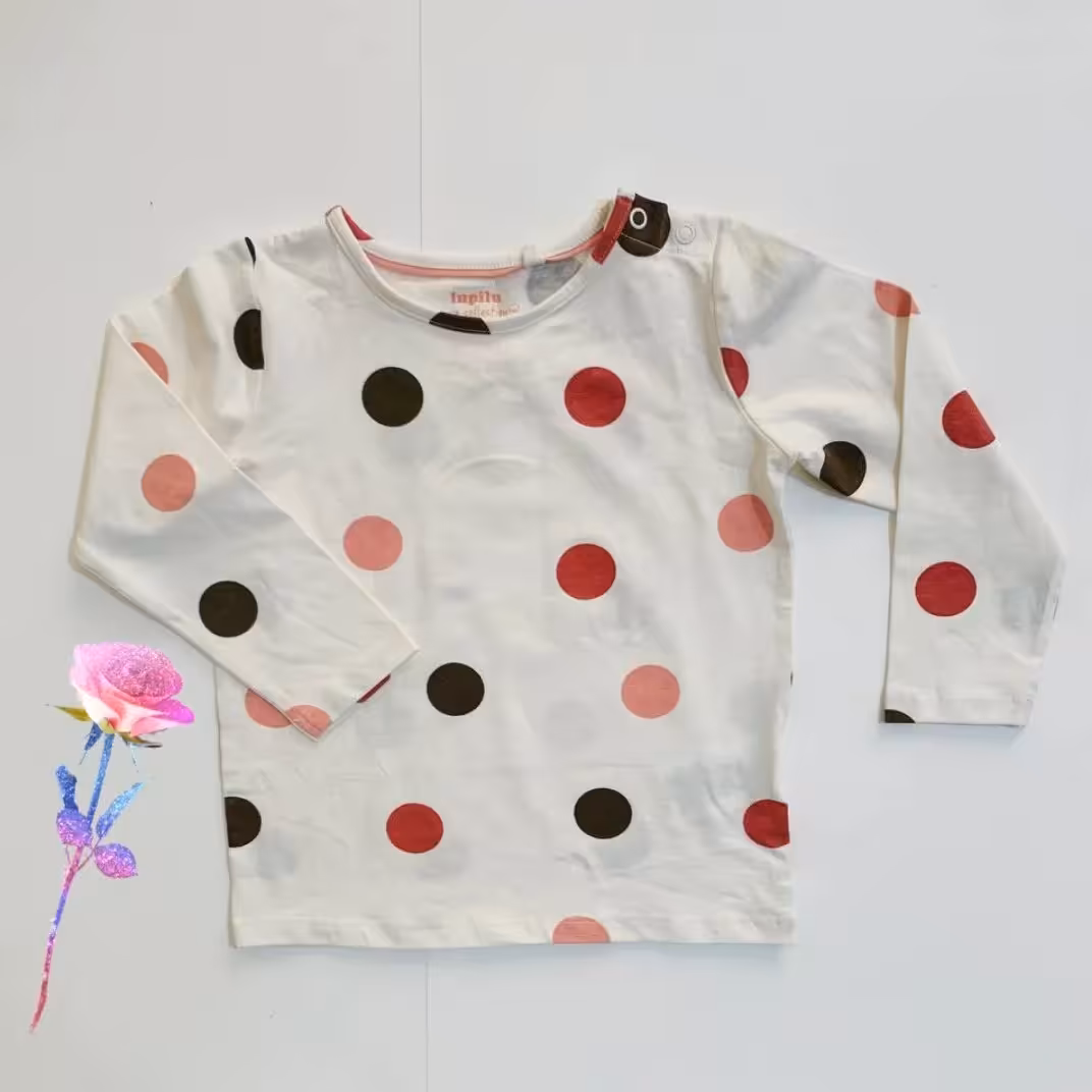 بلوز دخترانه سایز 1تا2سال برند لوپیلو آلمان، تمام نخ، ارگانیک، ضد حساسیت 