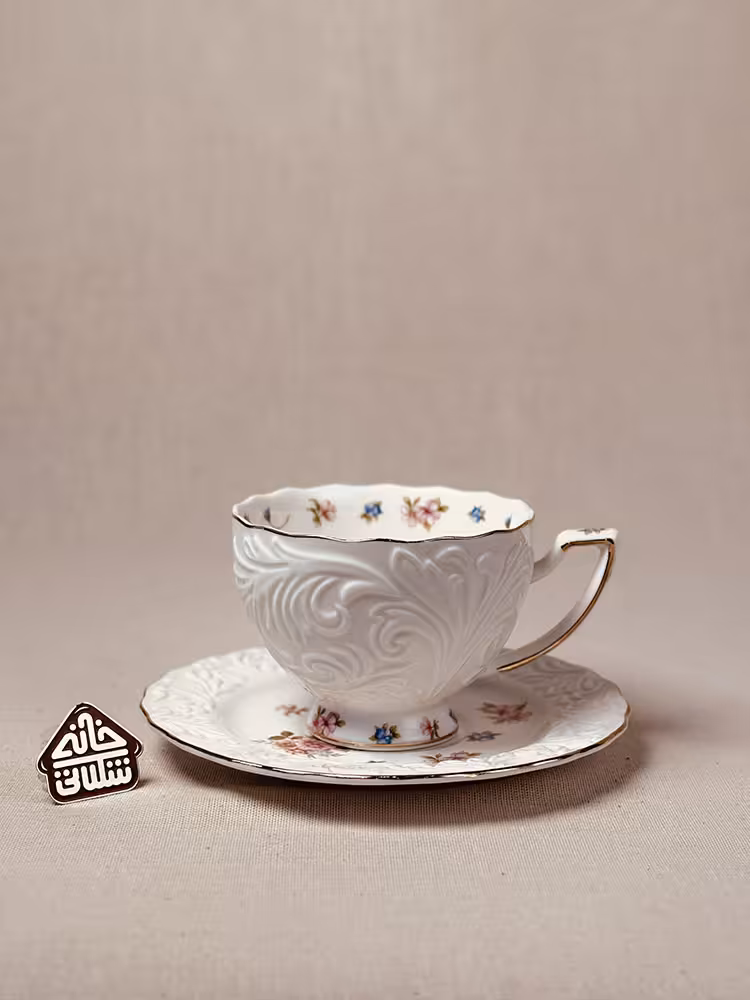 ست چایی خوری طرح برجسته گل دار کد002669