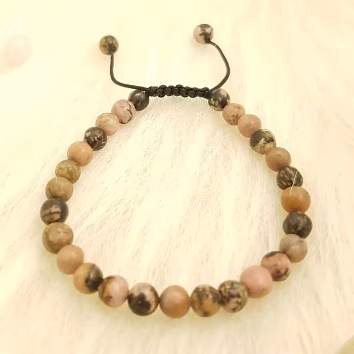 دستبند سنگ رودونیت Rhodonite
سنگ تعادل احساسی در شرایط سخت
سایز 6
کد 136