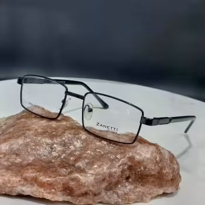 عینک فریم طبی زنیتی مردانه فلزی رنگ ثابت مدل مستطیلی عینک طبی مردانه