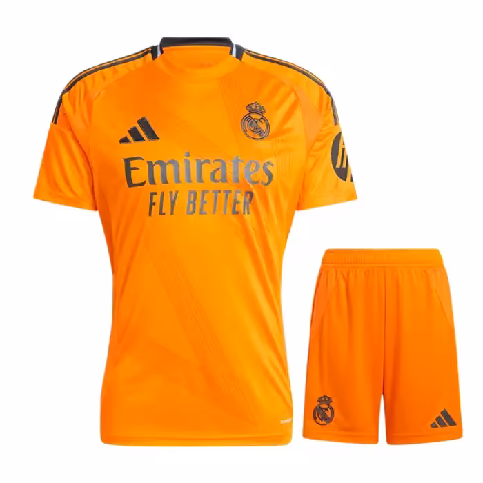 کیت دوم رئال مادرید 2025 ست پیراهن شورت با لوگوی دوختی تایلندی