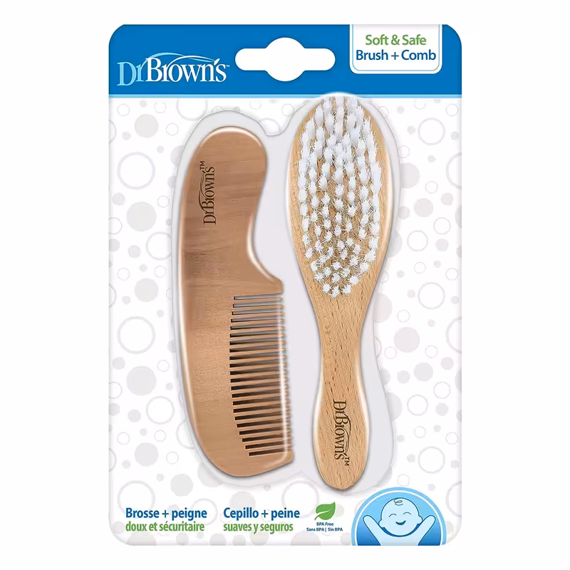 شانه و برس کودک چوبی دکتر براون Dr Brown’s