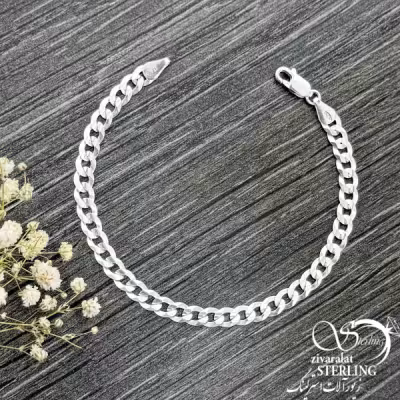 دستبند نقره ایتالیا عیار925 کد 15817