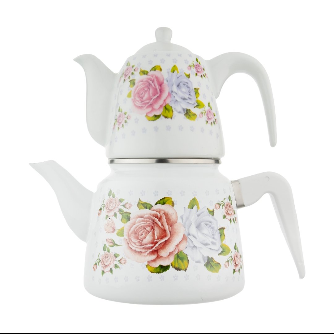 کتری قوری لعابی دسته بغل(کتری لعابی قوری چینی)به همراه ارسال رایگان