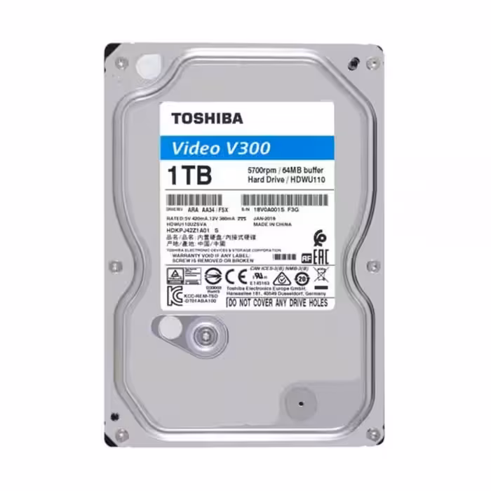 هارددیسک توشیبا مخصوص دوربین مدار بسته 1 ترابایت مدل V300