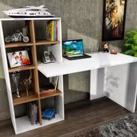 میز تحریر و کتابخانه طرح سواز( پس کرایه)