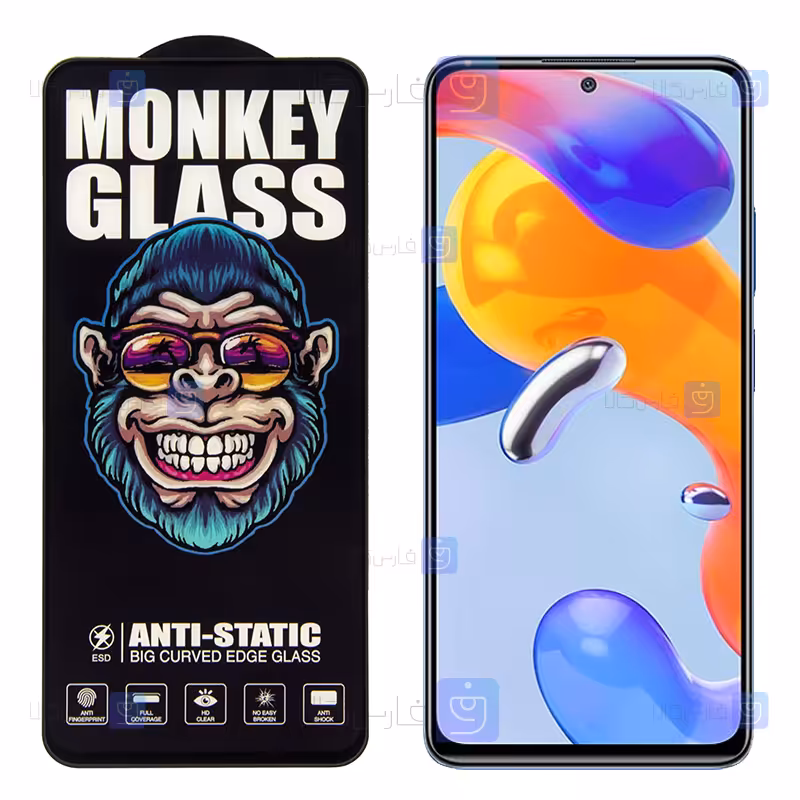 خرید گلس گوشی Xiaomi Redmi Note 11 Pro 4G Global مدل Monkey Anti Static