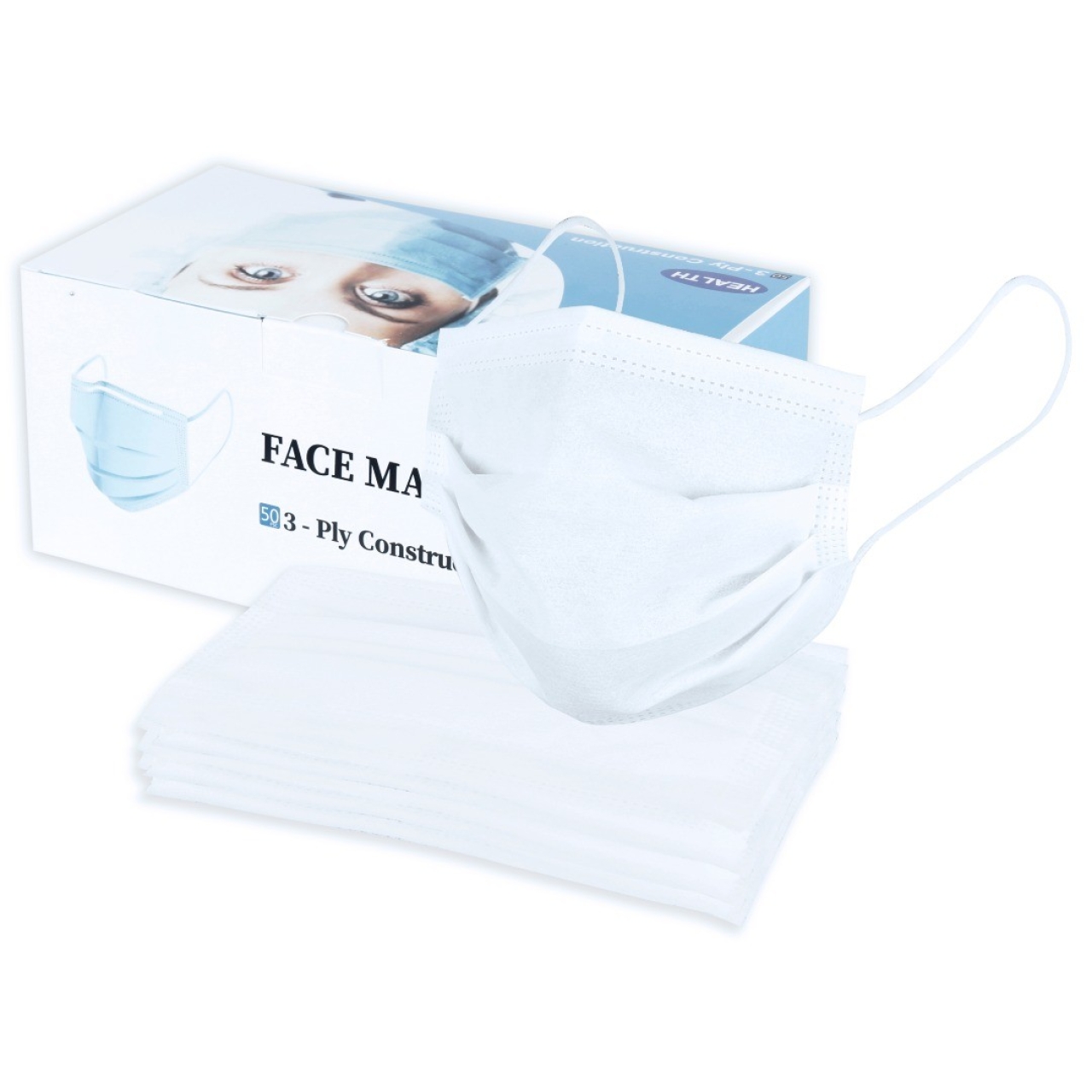 ماسک پرستاری سه لایه تمام پرس اولتراسونیک بسته 50 عددی