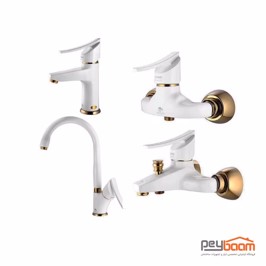 ست شیرآلات درخشان مدل لوکس وایت