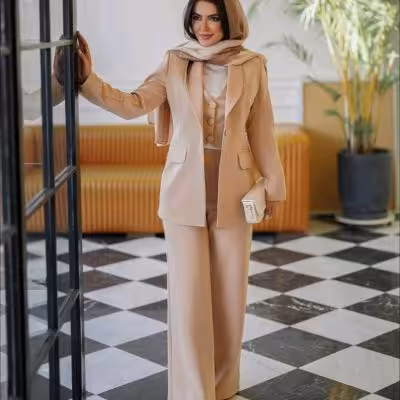 کت شلواردجلیقه نیایش