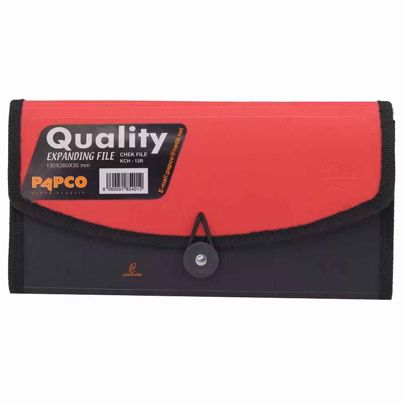 آلبوم چک طلقی قرمز مدل 12R پاپکو PAPCO