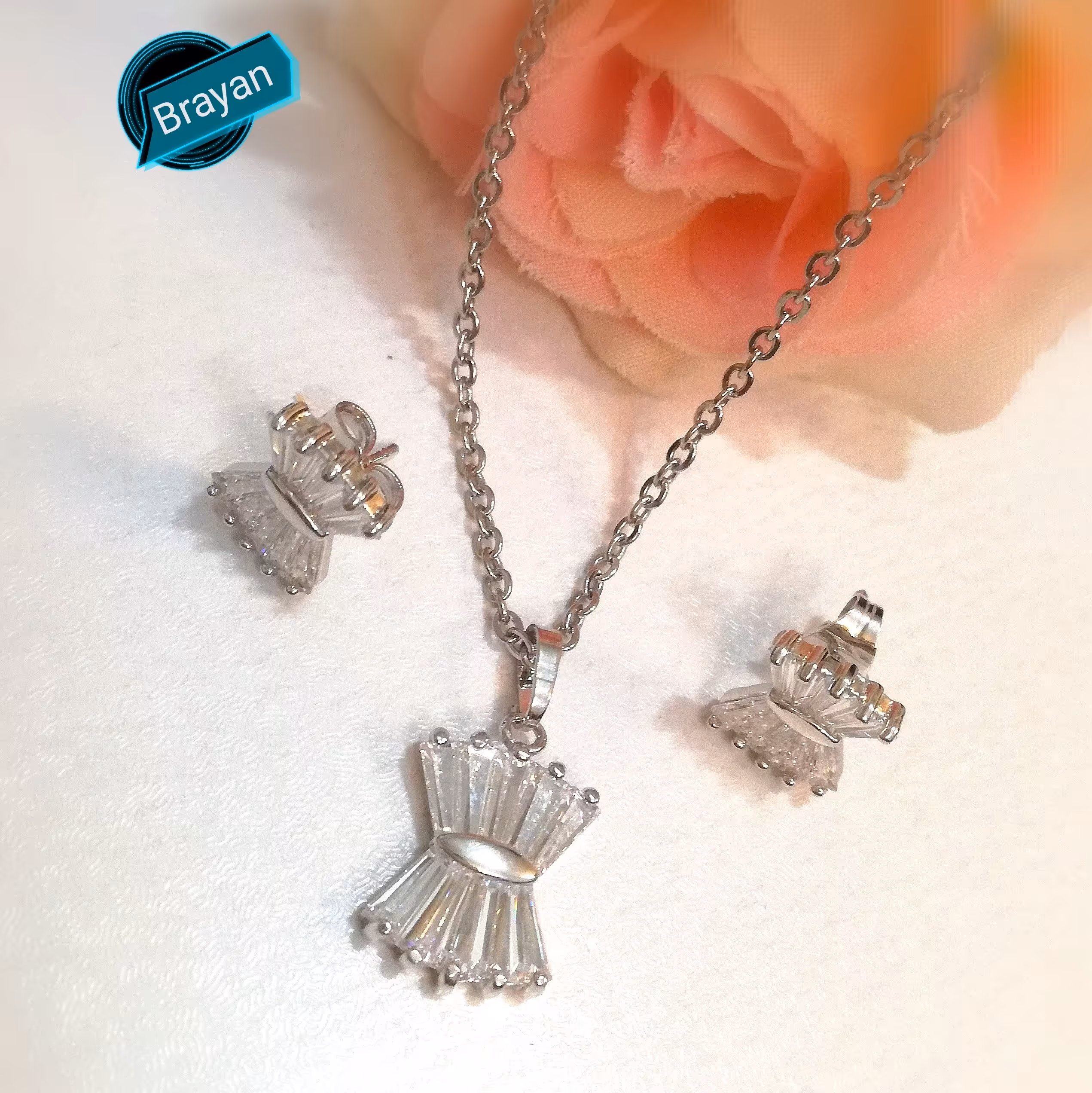 نیم استیل رنگ ثابت نگین باگت