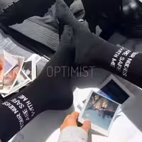 جوراب ساقدار your nues are safe with me نخ پنبه فری سایز