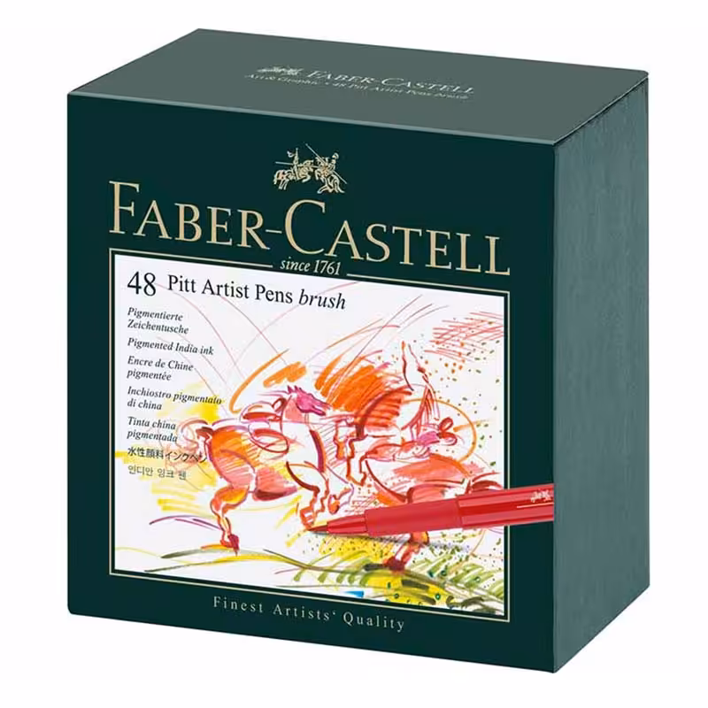 خرید ماژیک پیت آرتیست براش فابر کاستل 48 رنگ Pitt Artist کد 23167148
