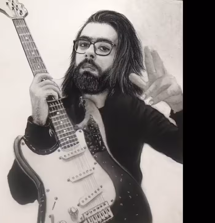 نقاشی چهره درخواستی سایز a5