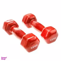 دمبل ایروبیک روکش دار 1.5 کیلوگرمی بسته دو عددی