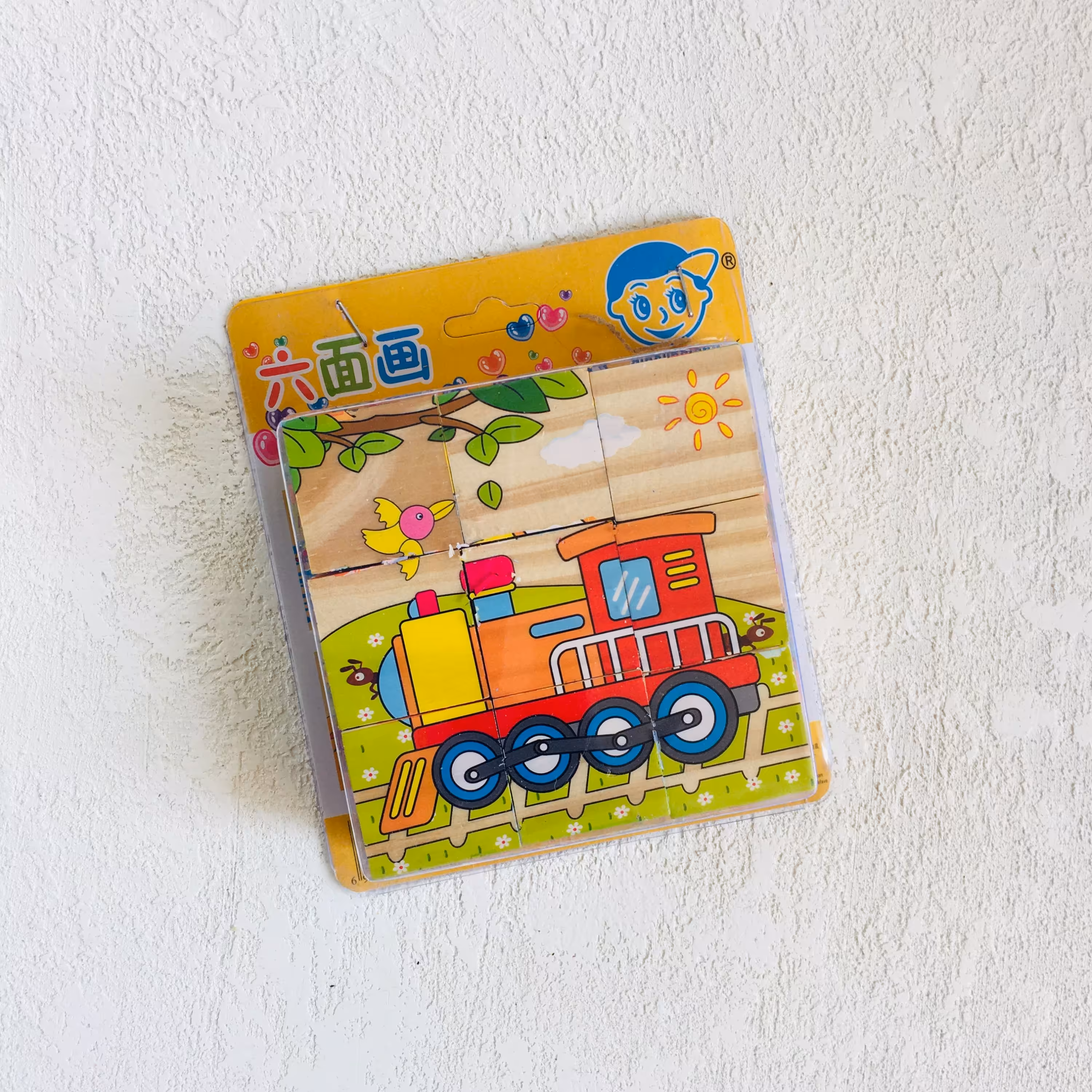 پازل چوبی 6 وجهی 9 قطعه طرح وسایل نقلیه (رافولین گیمز)