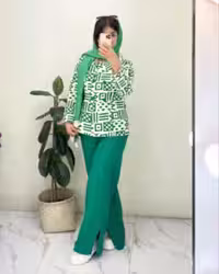 مانتو شلوار زنانه لنین هرموس مدل شکیلا